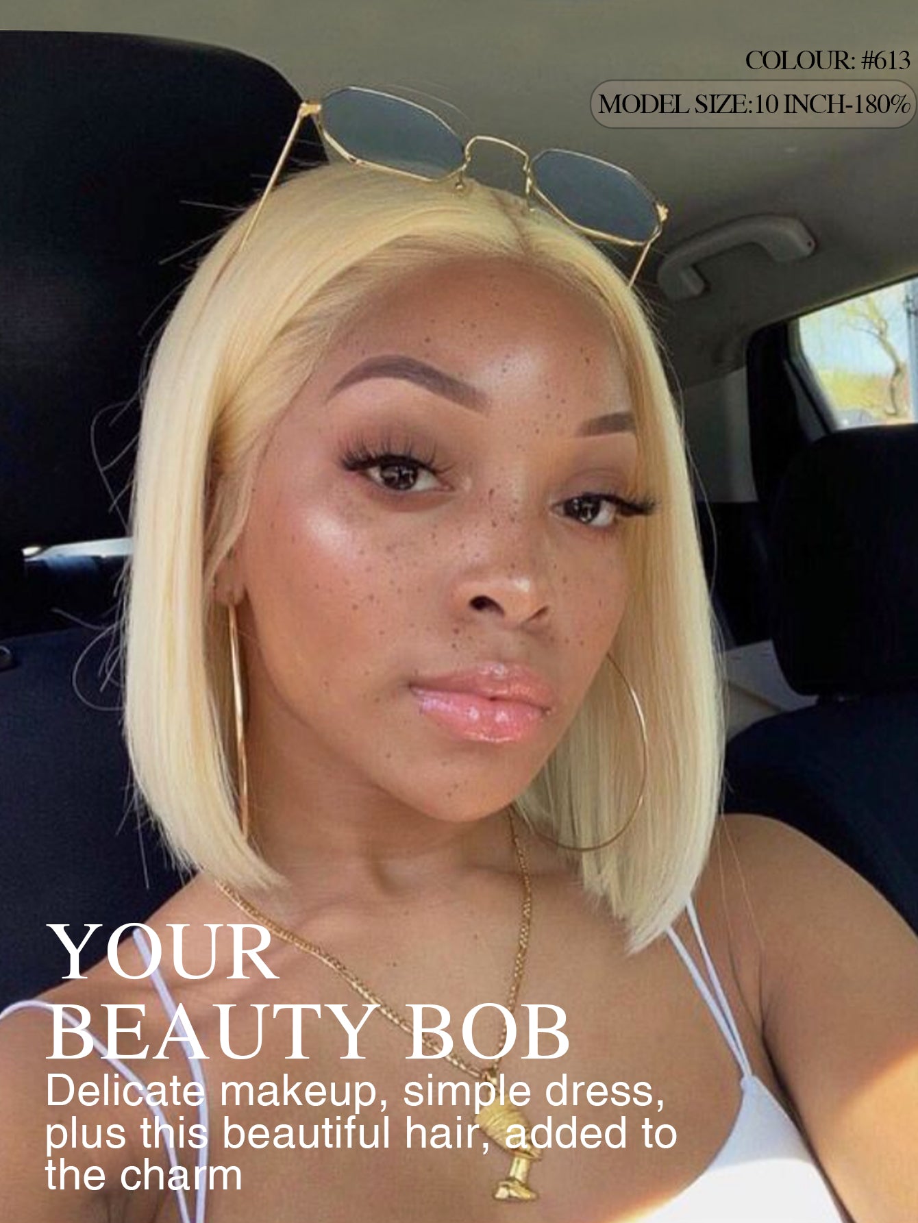 613 Blonde Bob Wig Human Hair 13x4 HD Bob Lace Front Wigs Human Hair Pre Plucked 180 Density Blonde Wig Human Hair Short Bob Wigs for Women