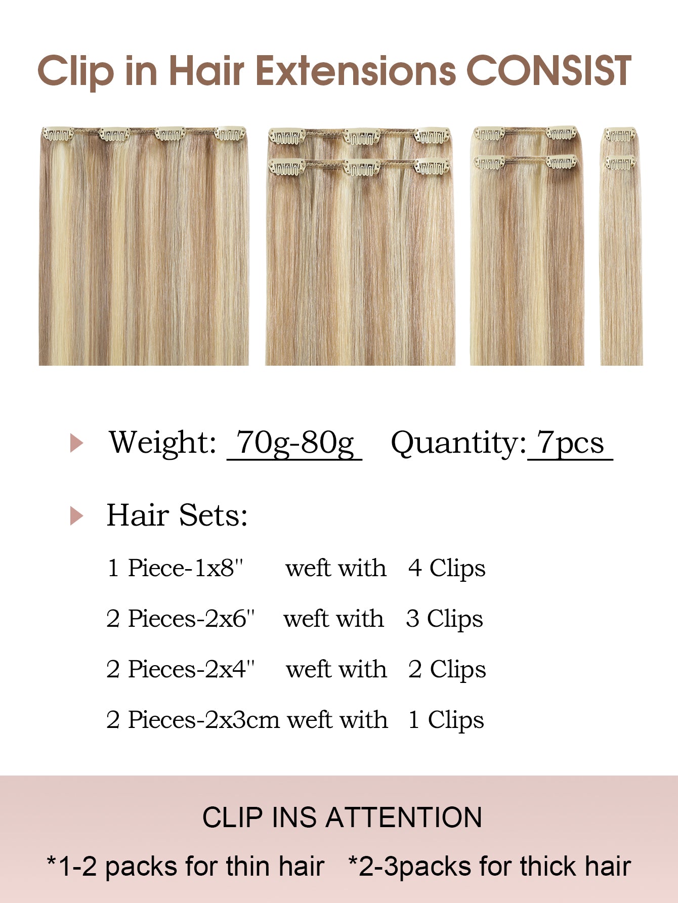 P18/613# Remy Clip in Hair Extensions Real Human Hair 14-22inch 7Pcs 120g Human Hair Extensions Clip ins Silky Strainght Clip in Hair Extensions for Women