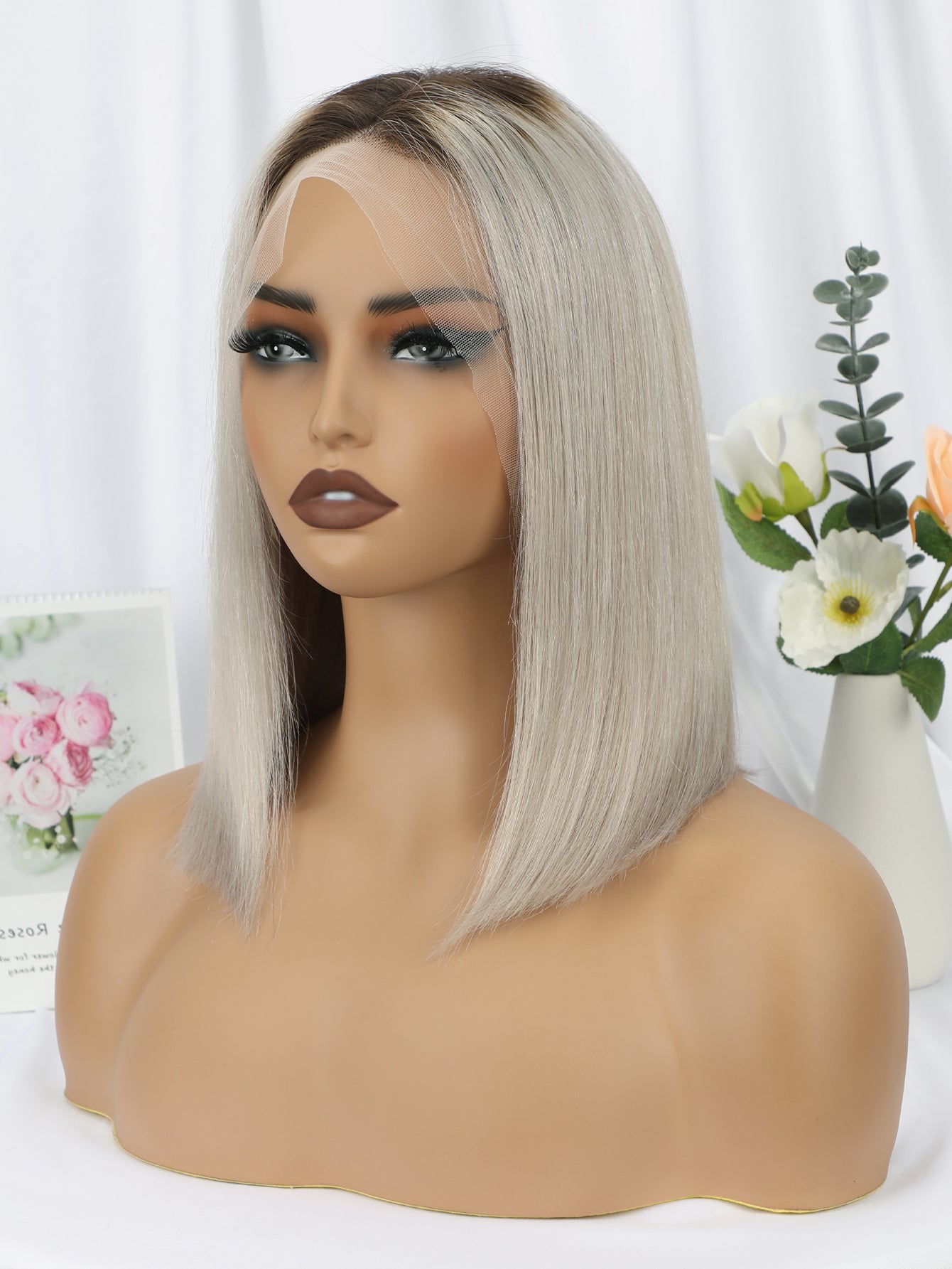 Pink Bob Wig Human Hair 13x4 Lace Front Wigs Human Hair Pre Plucked Hairline 150 Density Burgundy Wig Human Hair Short Bob Wigs for Women