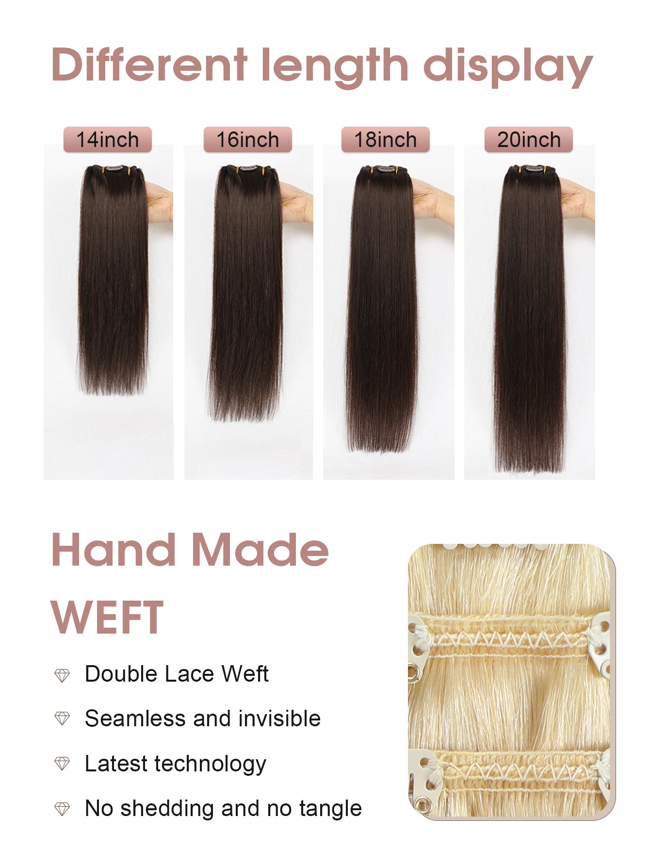 613# Remy Clip in Hair Extensions Real Human Hair,16-22inch 7Pcs 120g Human Hair Extensions Clip ins, Silky Strainght Clip in Hair Extensions for Women