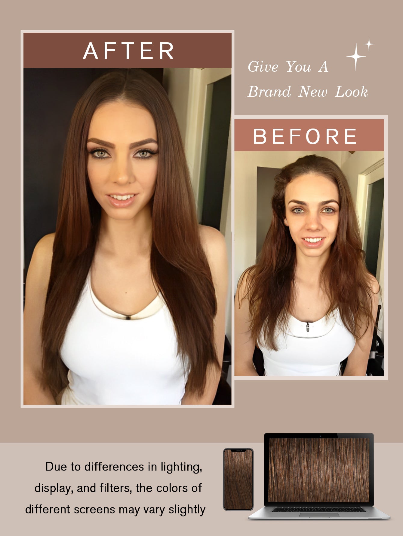 Invisible Tape in Hair Extensions Human Hair 4#Middle Brown Seamless Injected Hand-Tied Pro Quality Virgin Human Hair 20PCS 50G/Pack Straight Tape Ins