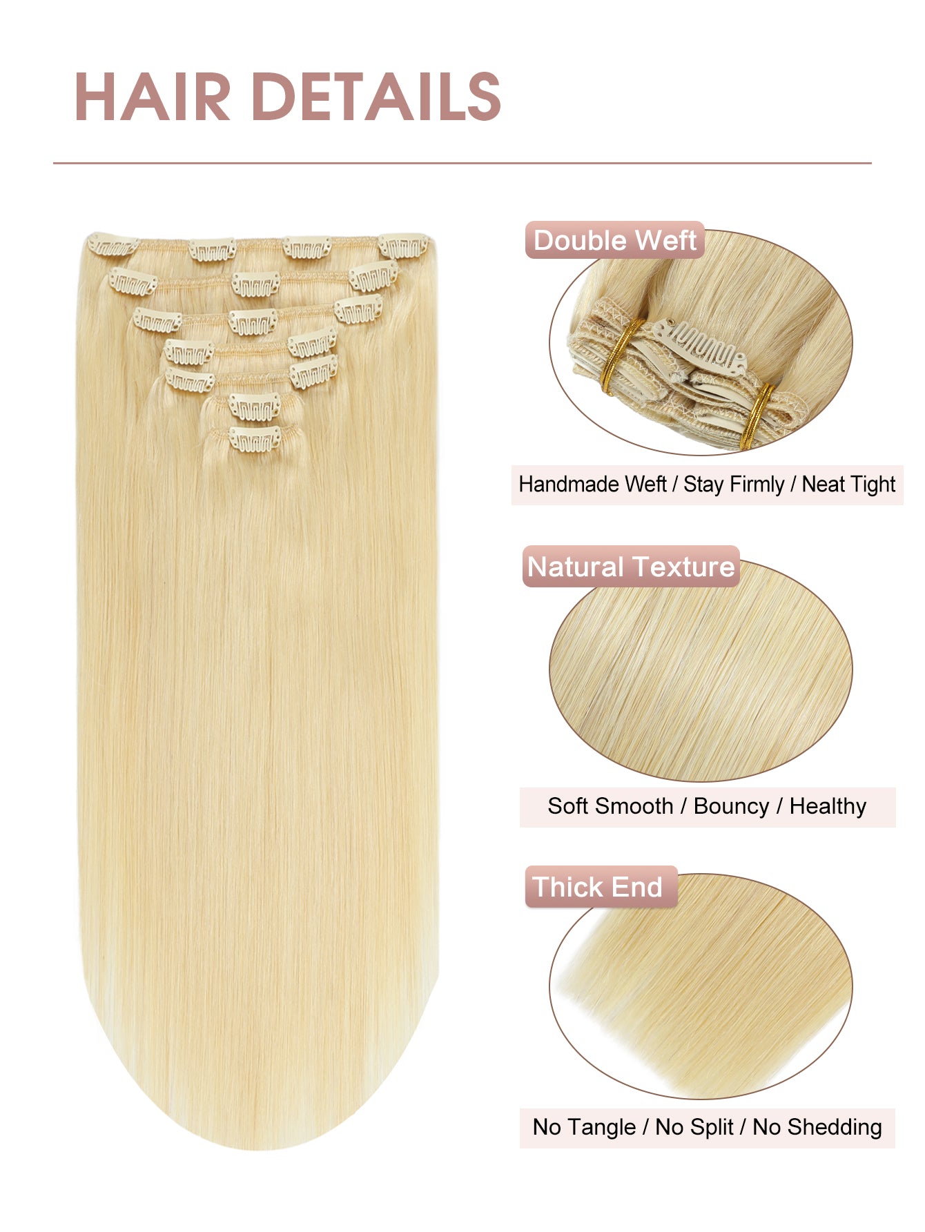 613# Remy Clip in Hair Extensions Real Human Hair,16-22inch 7Pcs 120g Human Hair Extensions Clip ins, Silky Strainght Clip in Hair Extensions for Women