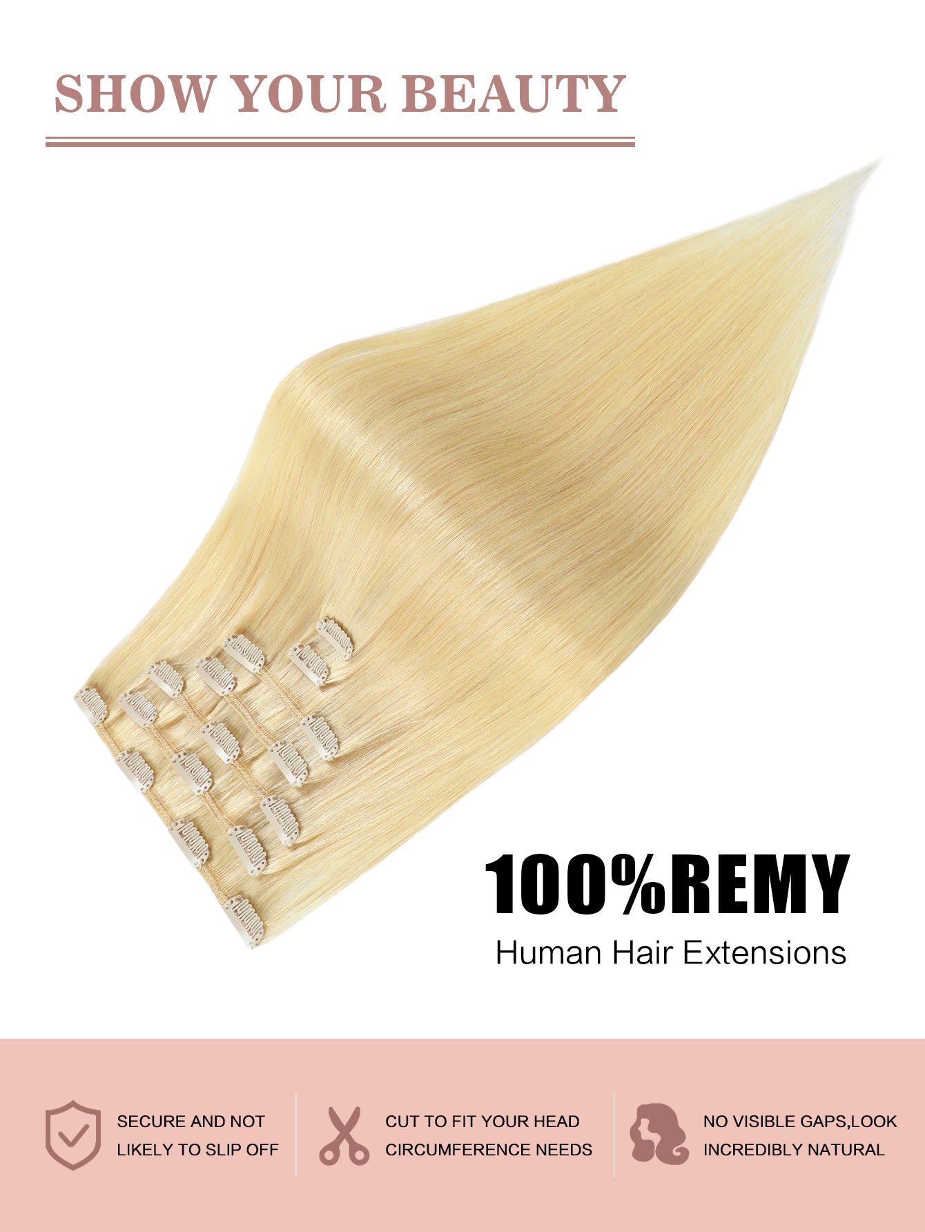 613# Remy Clip in Hair Extensions Real Human Hair,16-22inch 7Pcs 120g Human Hair Extensions Clip ins, Silky Strainght Clip in Hair Extensions for Women