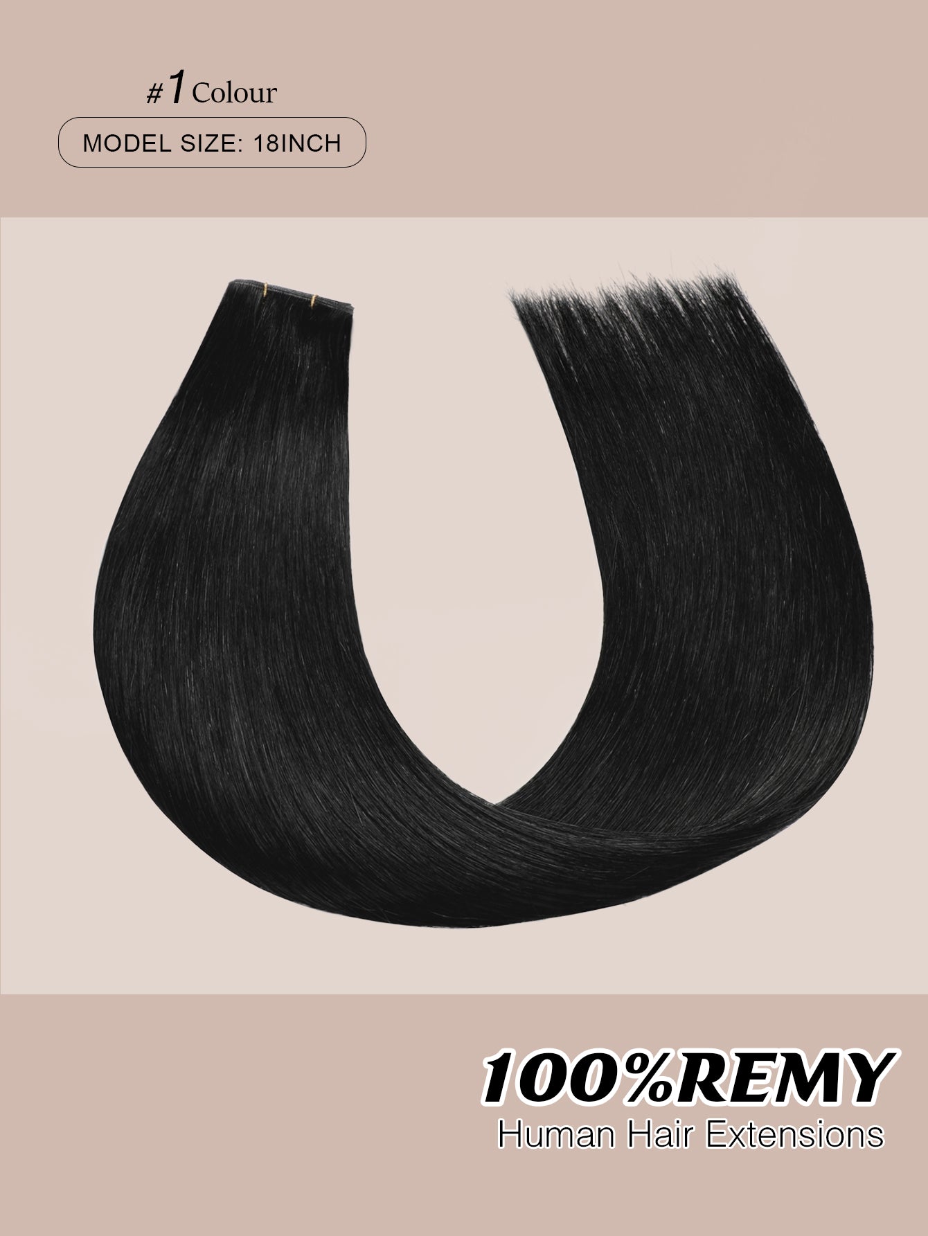 1# Genius Weft Hair Extensions Human Hair Sew in Hair Extensions Real Human Hair Weft Extensions Hand Tied Virgin Hair 50G