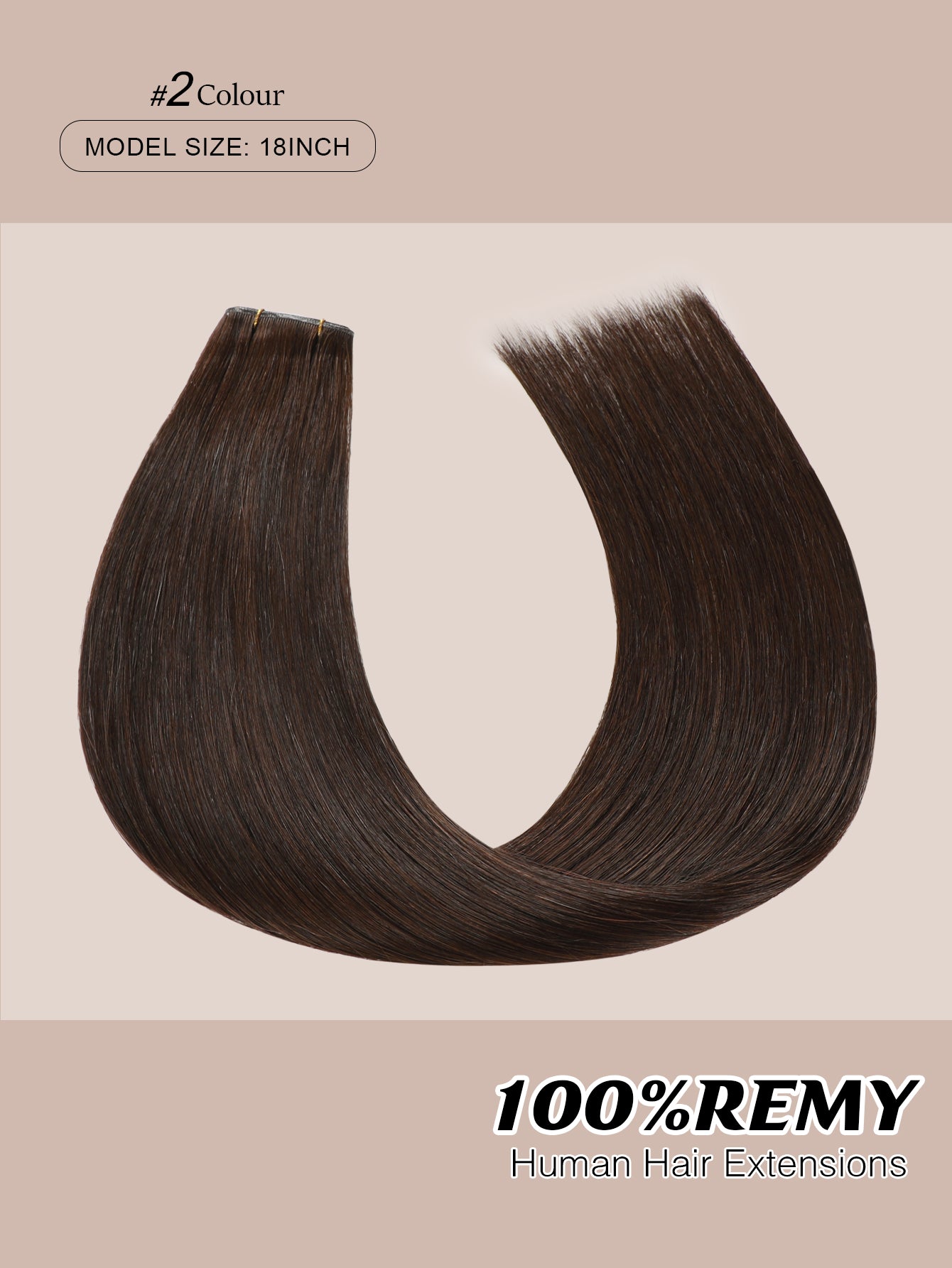 2#Dark brown Genius Weft Hair Extensions Human Hair Sew in Hair Extensions Real Human Hair Weft Extensions Hand Tied Virgin Hair 50G