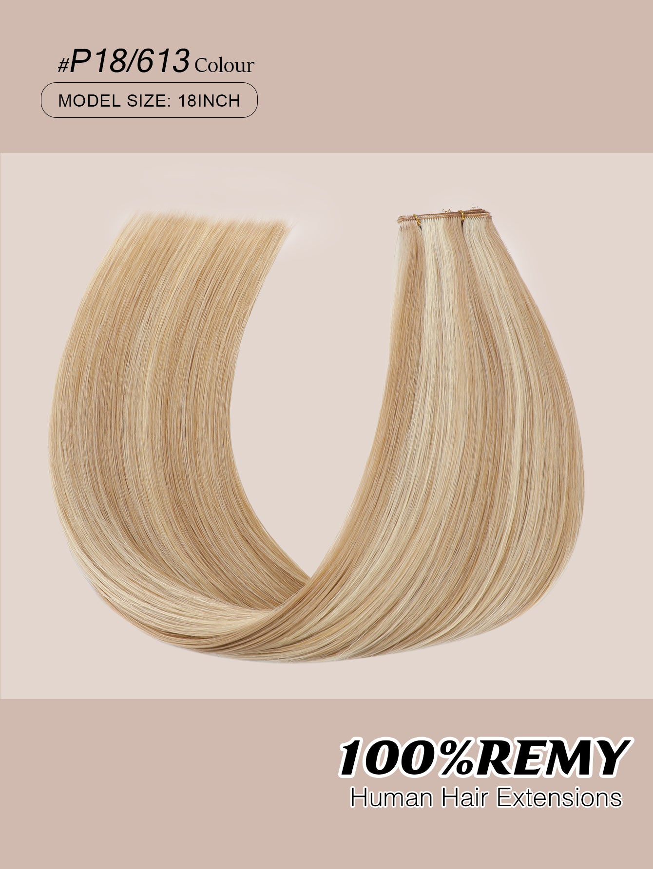 M18/60# Genius Weft Hair Extensions Human Hair Sew in Hair Extensions Real Human Hair Weft Extensions Hand Tied Virgin Hair 50G