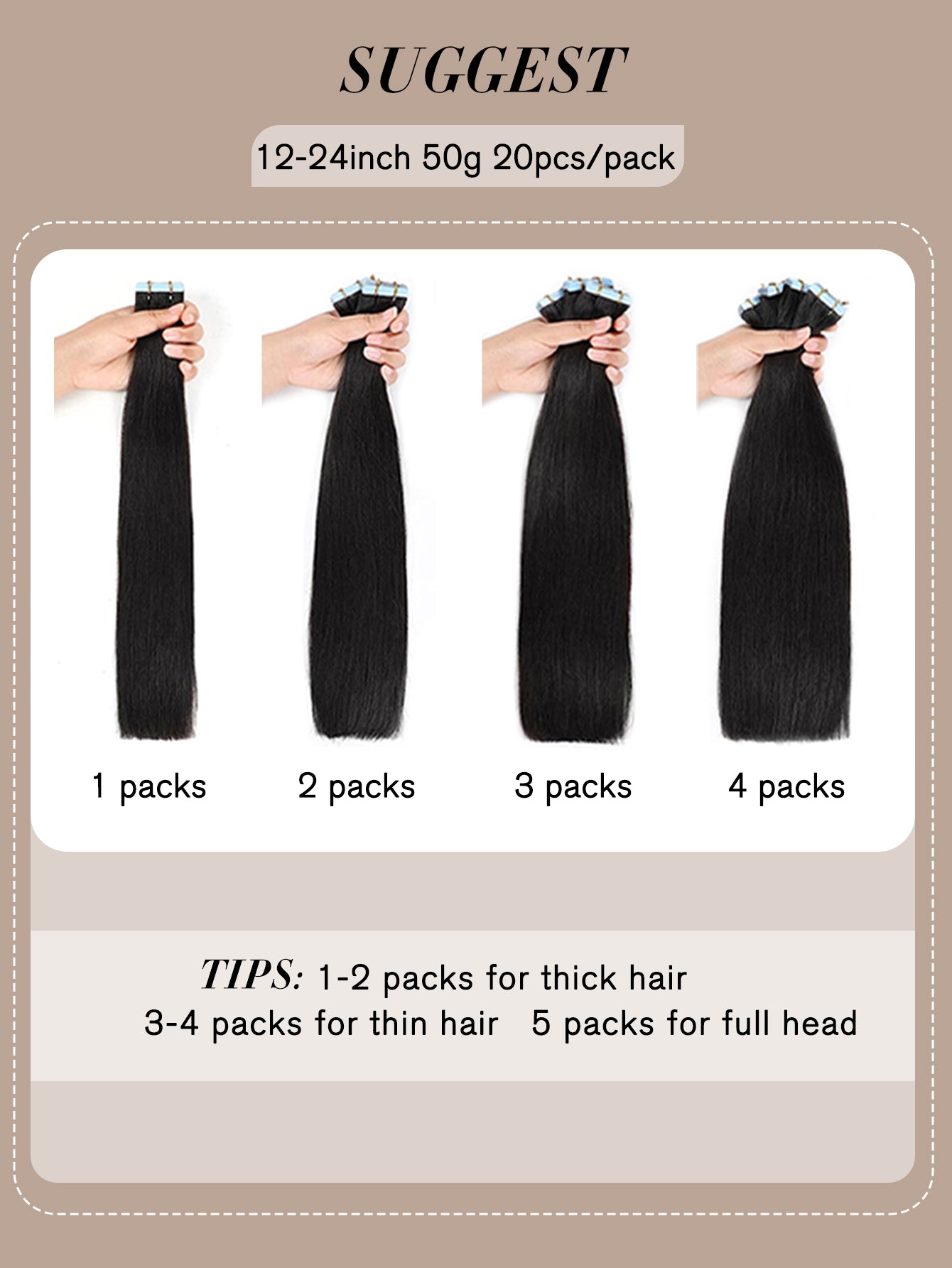 Invisible Tape in Hair Extensions Human Hair 2# Seamless Injected Hand-Tied Pro Quality Virgin Human Hair 20PCS 50G/Pack Straight Tape Ins
