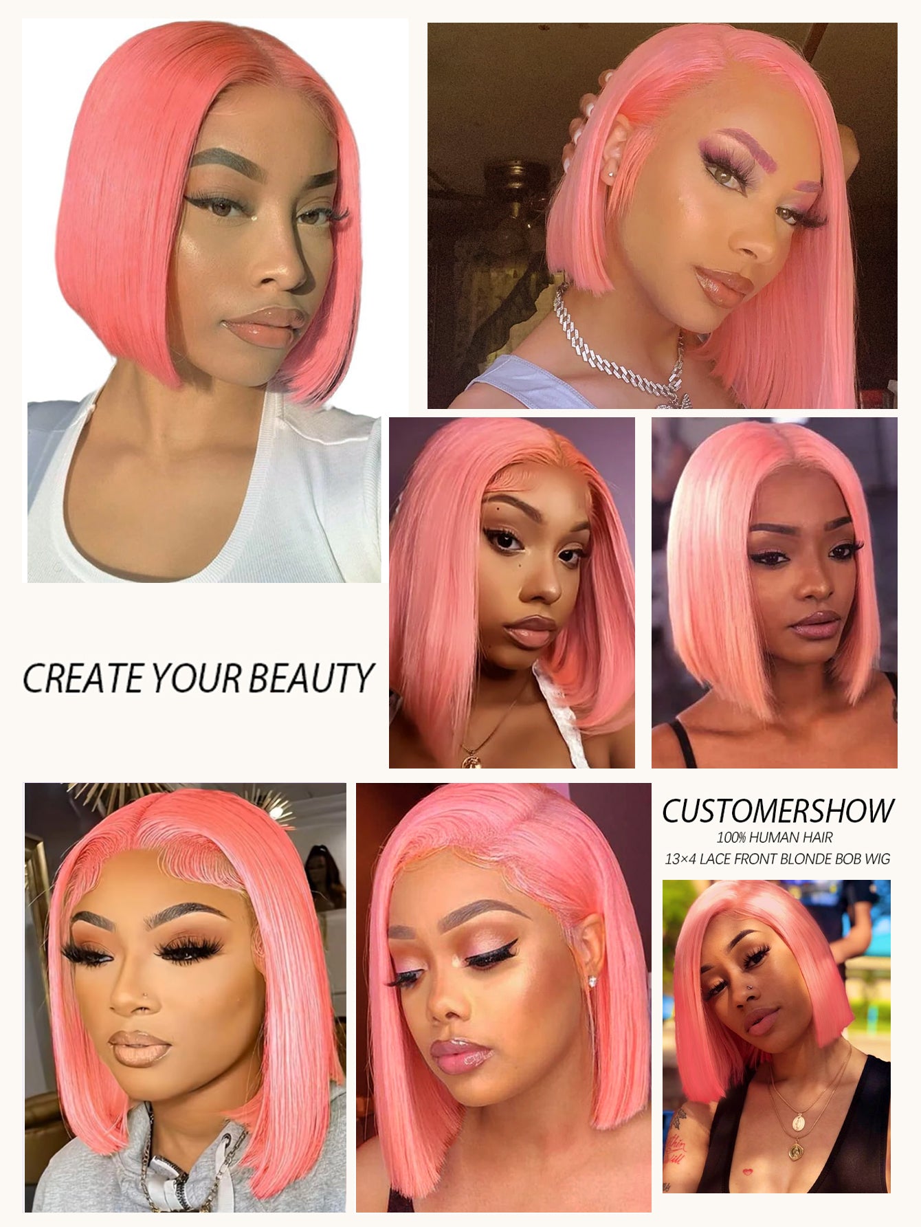 Pink Bob Wig Human Hair 13x4 Lace Front Wigs Human Hair Pre Plucked Hairline 150 Density Burgundy Wig Human Hair Short Bob Wigs for Women