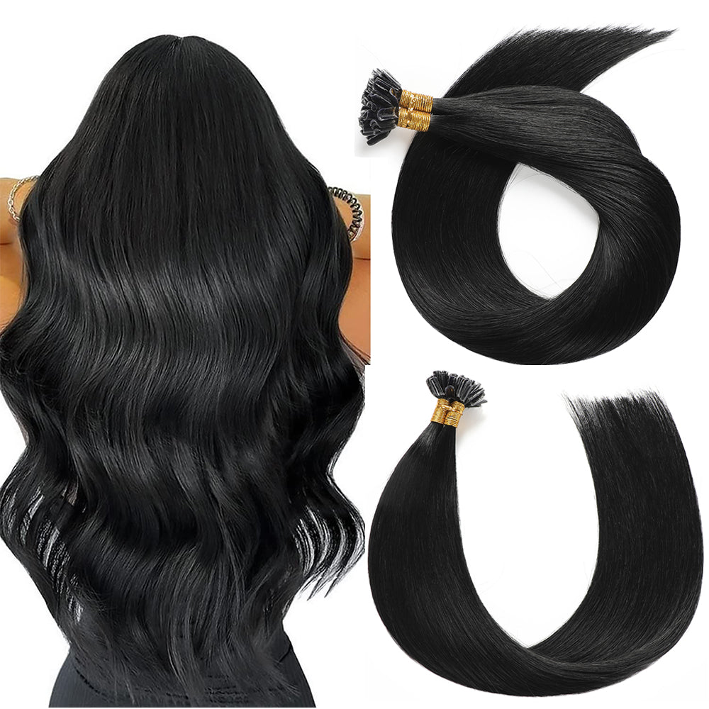 Ambbi Keratin Nail Tip Hair Extensions Italian Glue 100/strands/100grams/pack