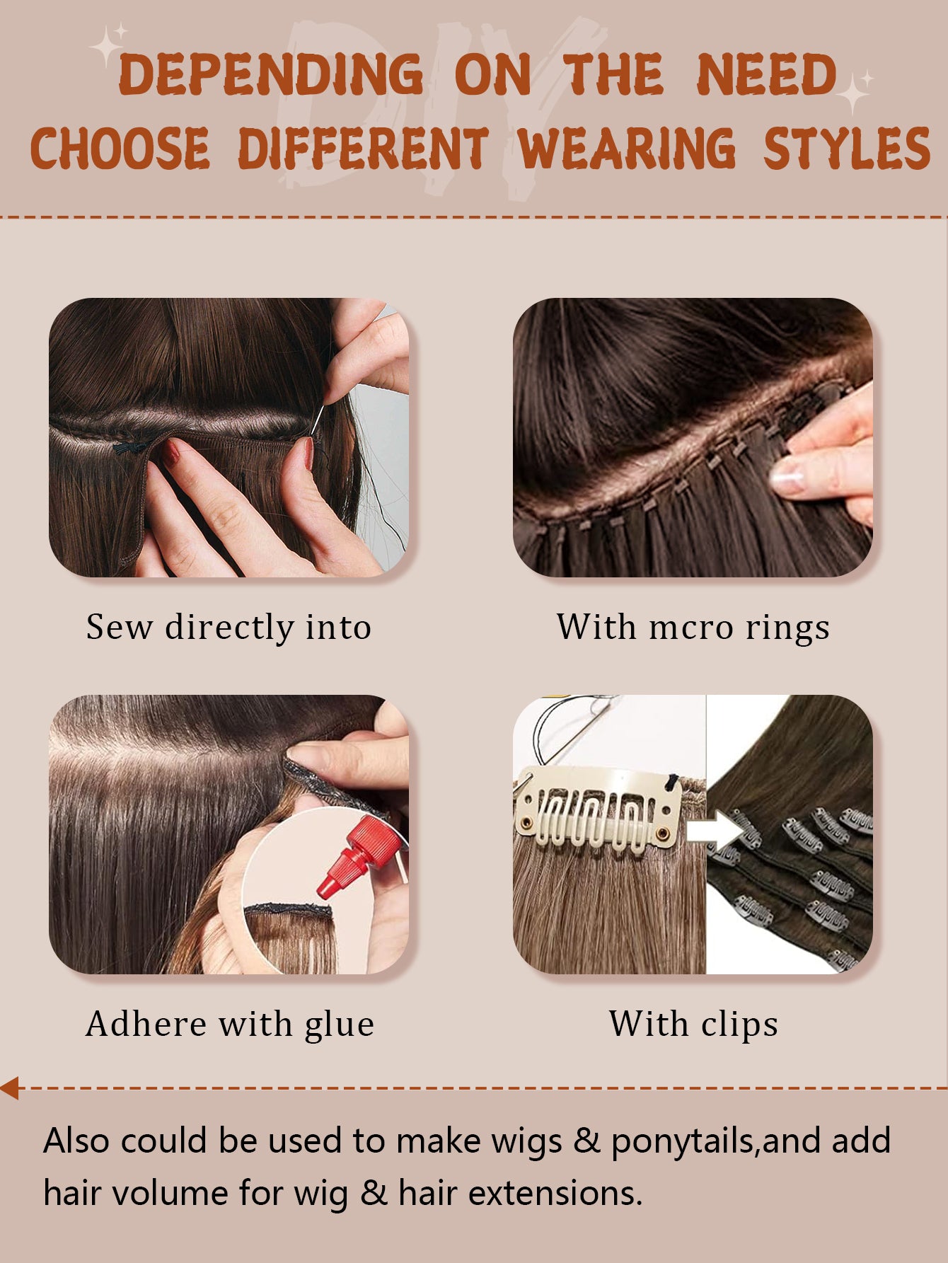 1B#Off Black Genius Weft Hair Extensions Human Hair Sew in Hair Extensions Real Human Hair Weft Extensions Hand Tied Virgin Hair 50G