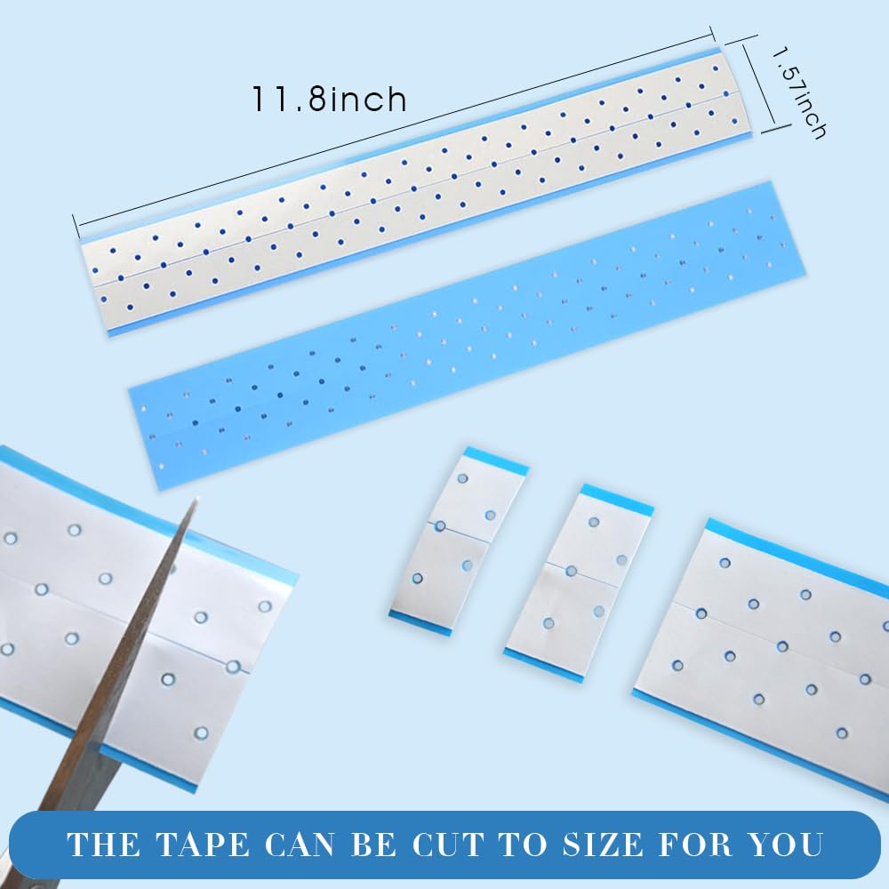 36pcs Blue Double Sided Waterproof Lace Wigs Adhesive Tape Strips for Lace Front Wig Toupee