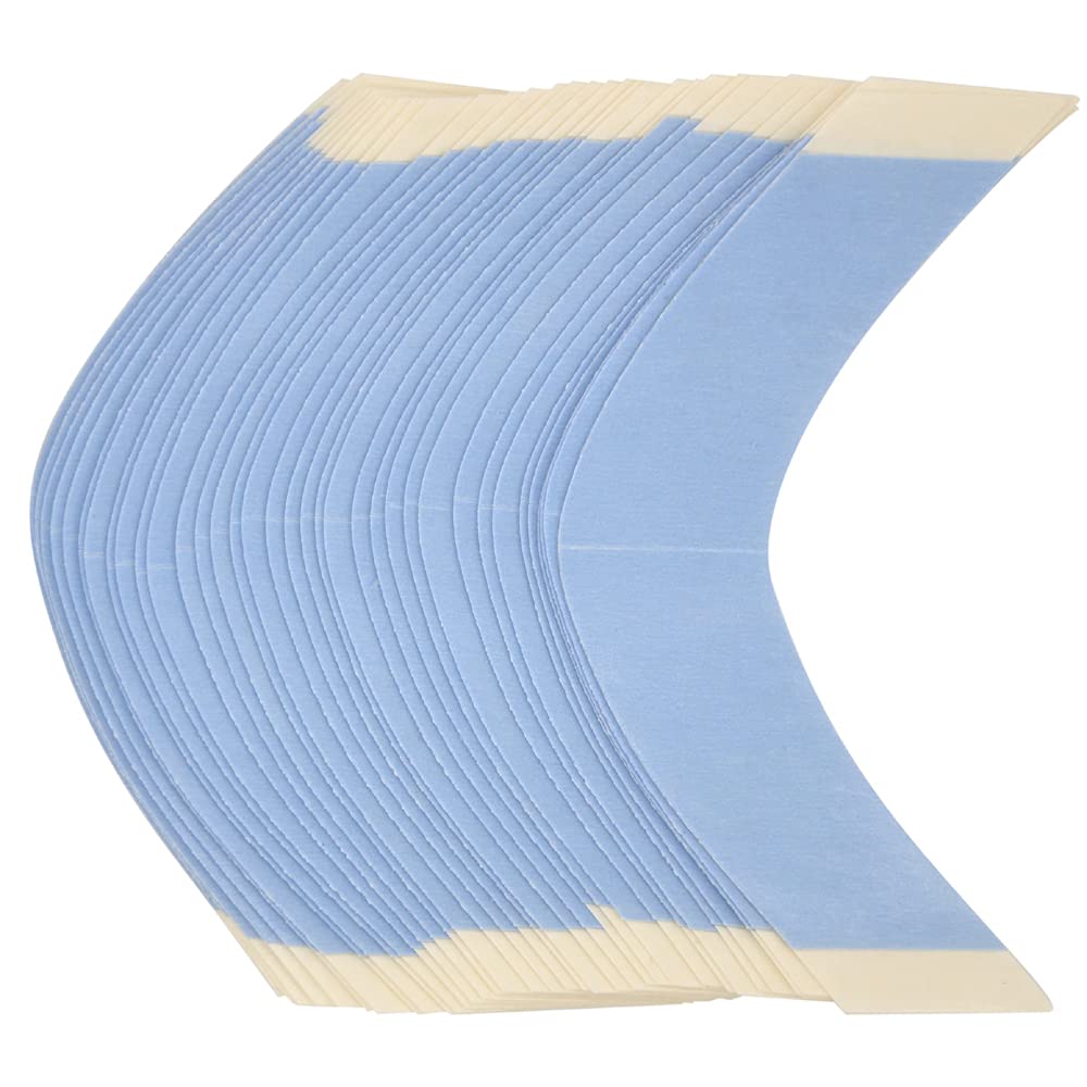 36pcs Blue Double Sided Waterproof Lace Wigs Adhesive Tape Strips for Lace Front Wig Toupee