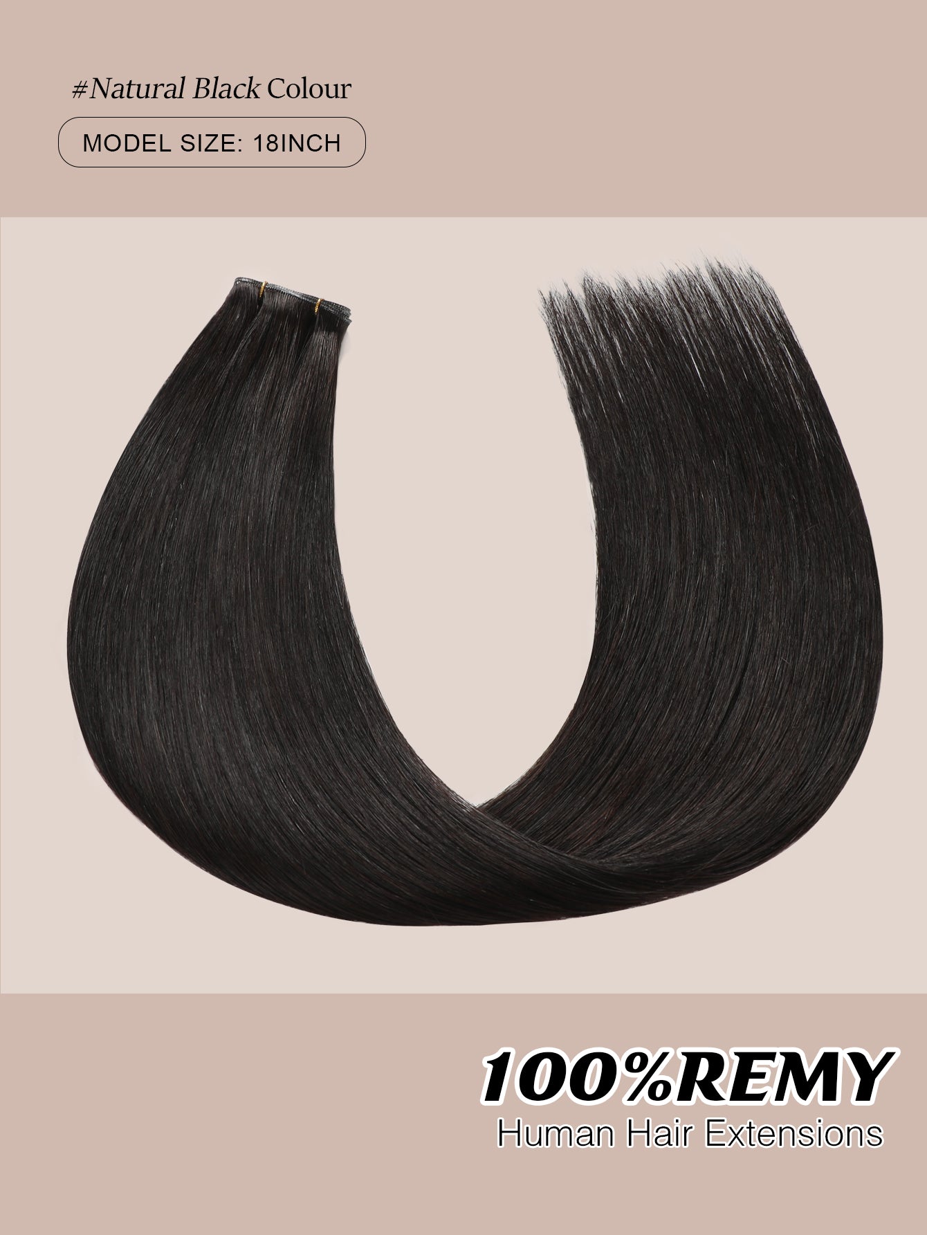 1B#Off Black Genius Weft Hair Extensions Human Hair Sew in Hair Extensions Real Human Hair Weft Extensions Hand Tied Virgin Hair 50G