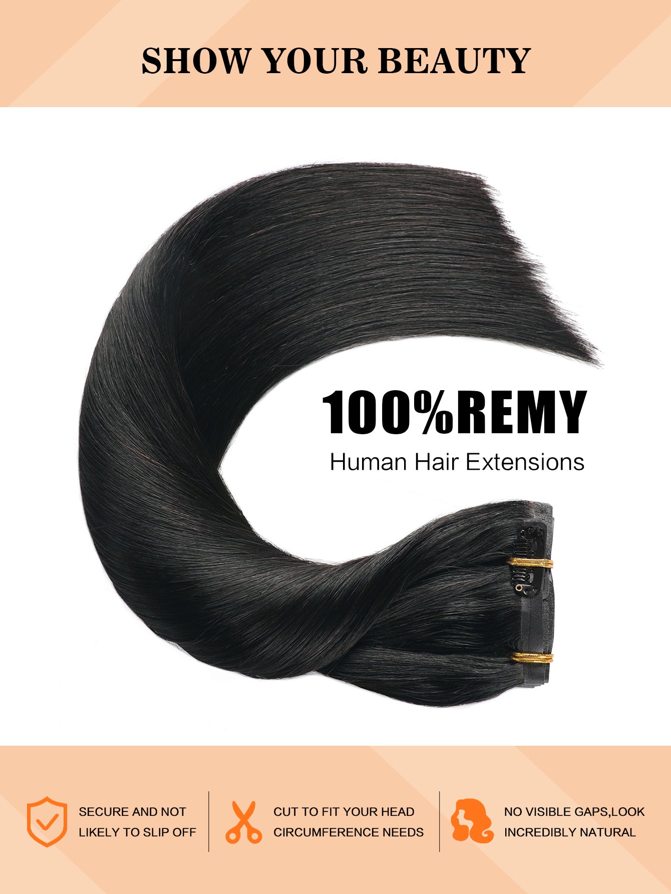 Premium Remy Clip in hair 14-20inches 110g/120g/set