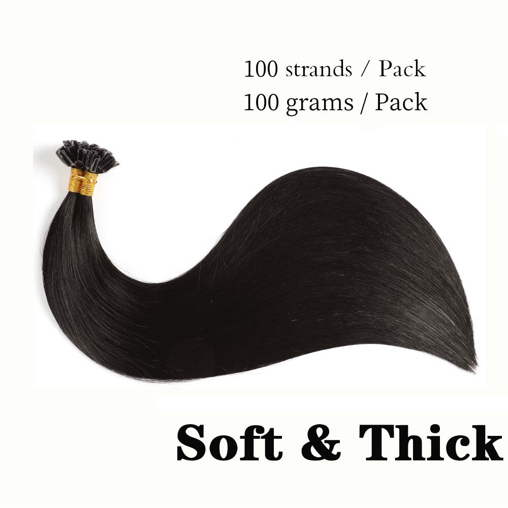 Keratin Nail/Flat/stick Tip Hair Extensions Italian Glue 100/strands/100grams/pack